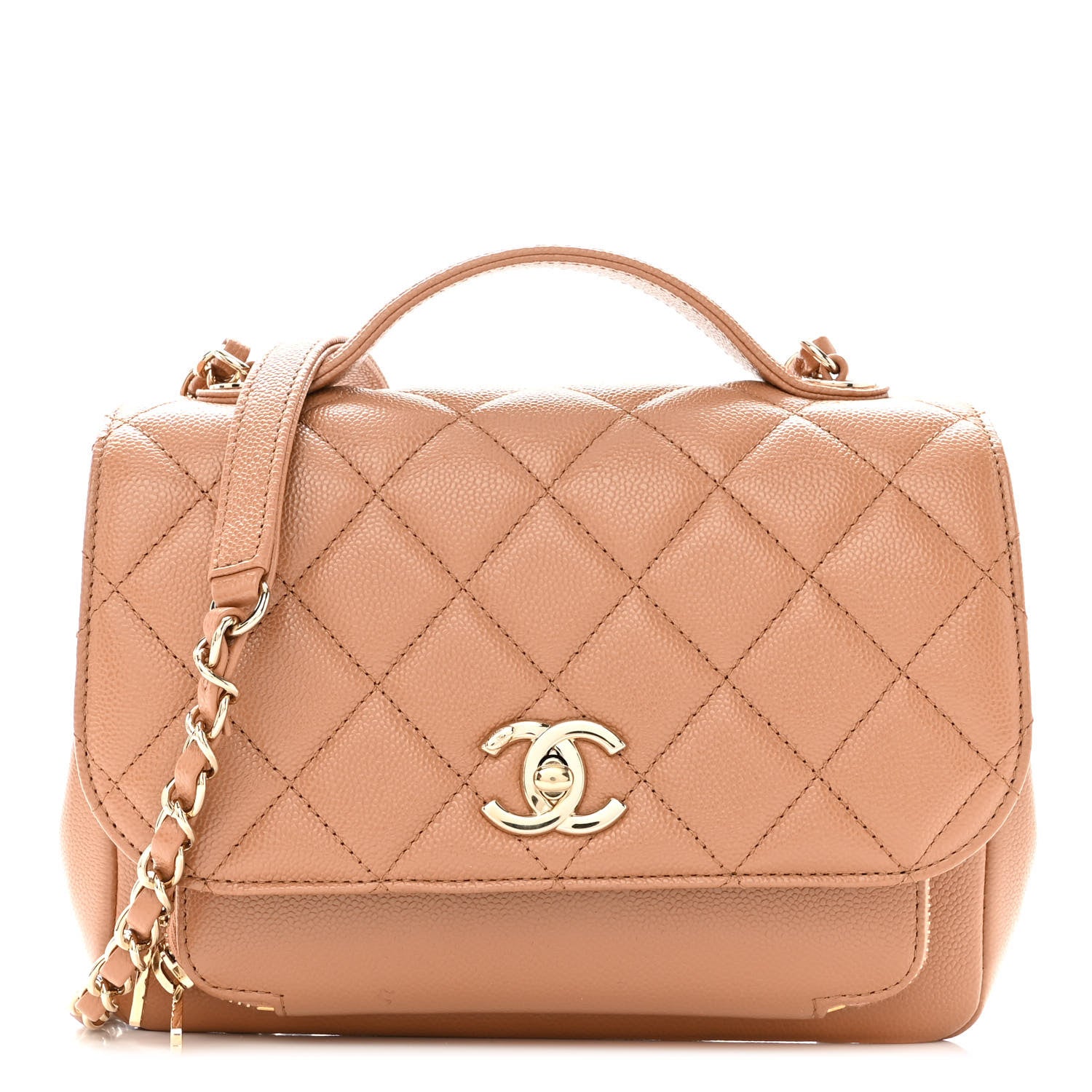 Chanel Caviar Quilted Medium Business Affinity Flap Beige 1 of 10