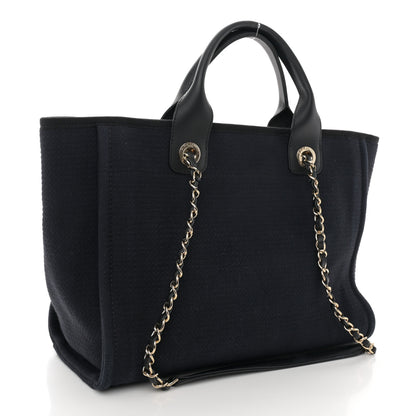 Chanel Mixed Fibers Small Deauville Tote Black 4 of 11