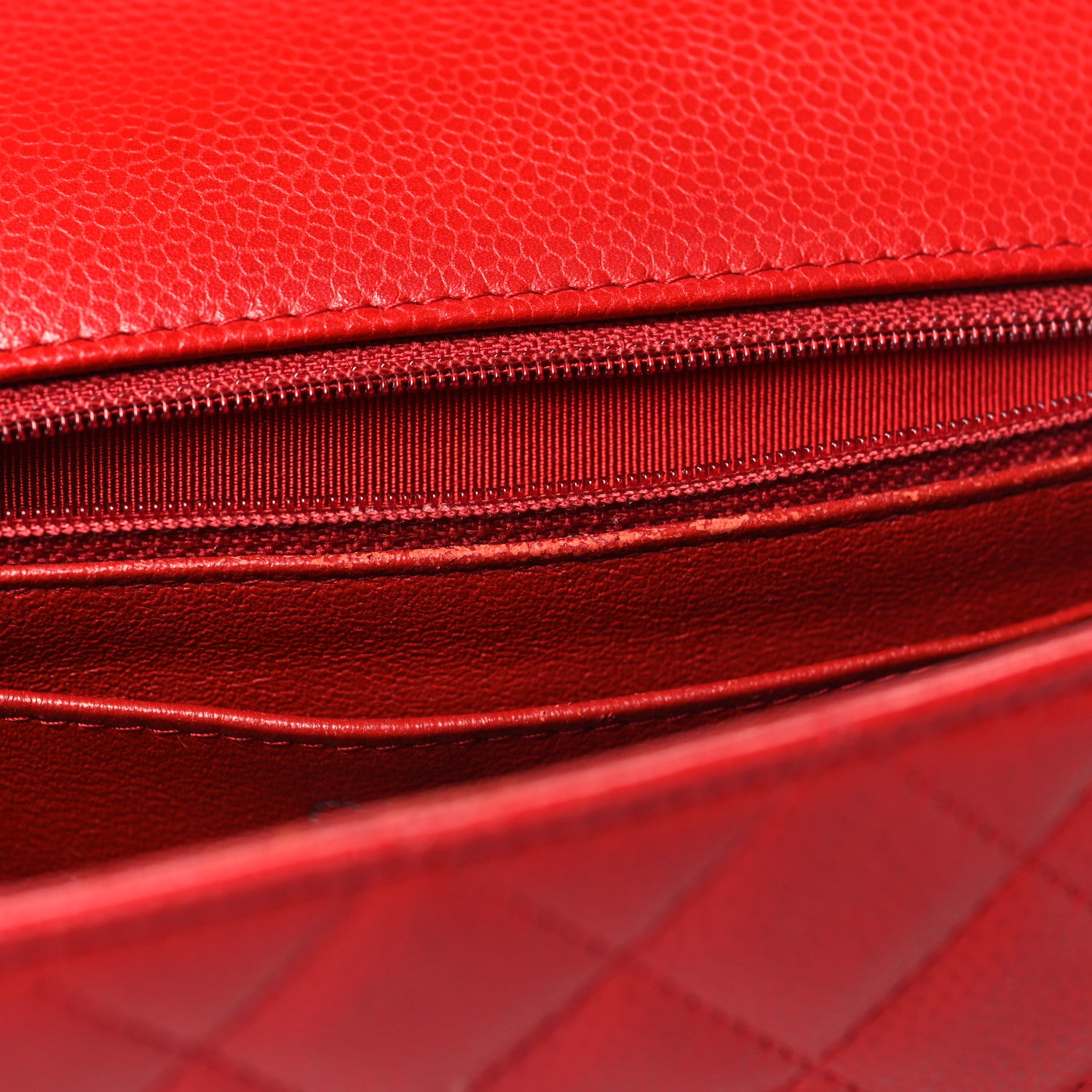 Chanel Caviar Quilted Mini Rectangular Flap Red 13 of 16