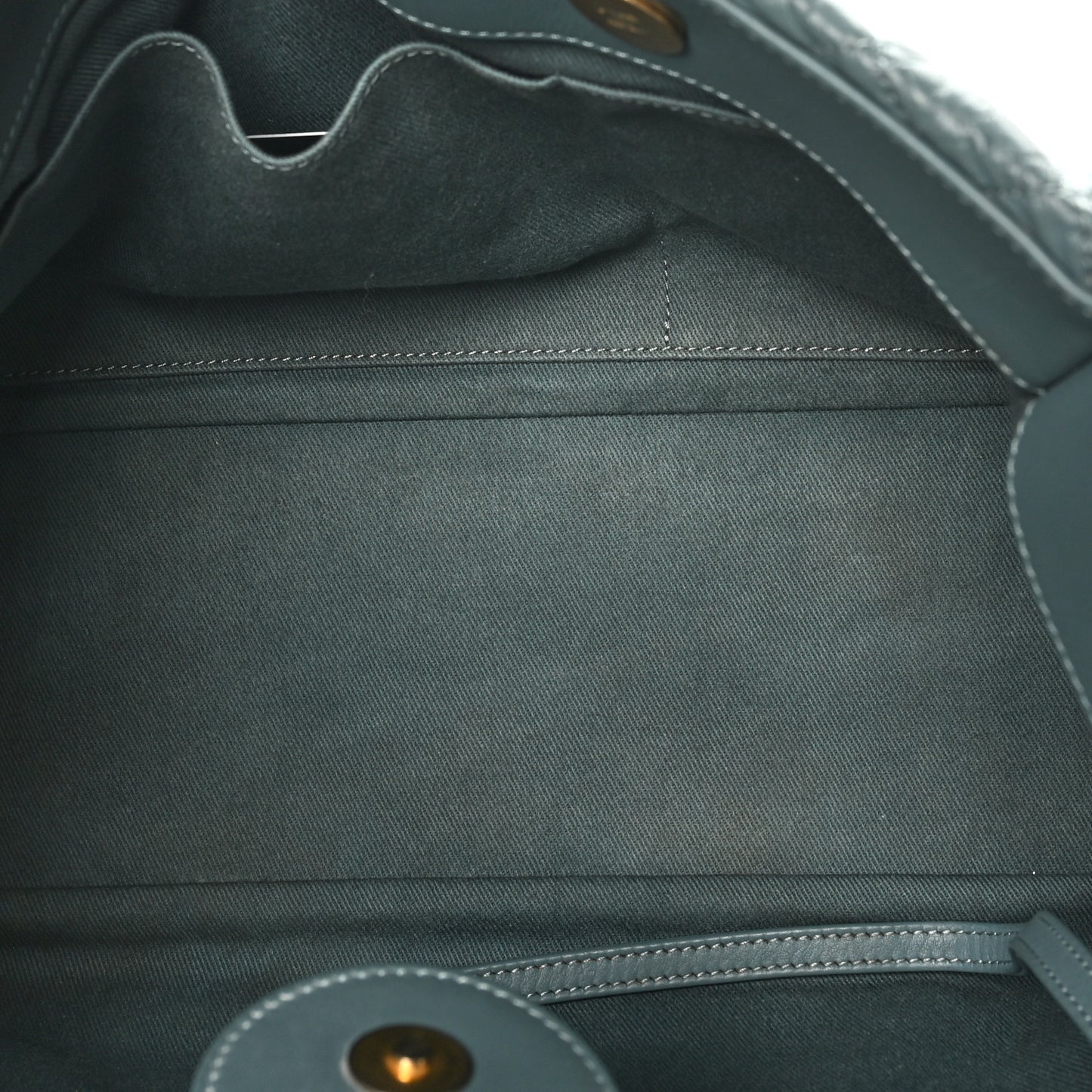 Aged Calfskin Quilted Large Coco Handle Shopping Tote Blue