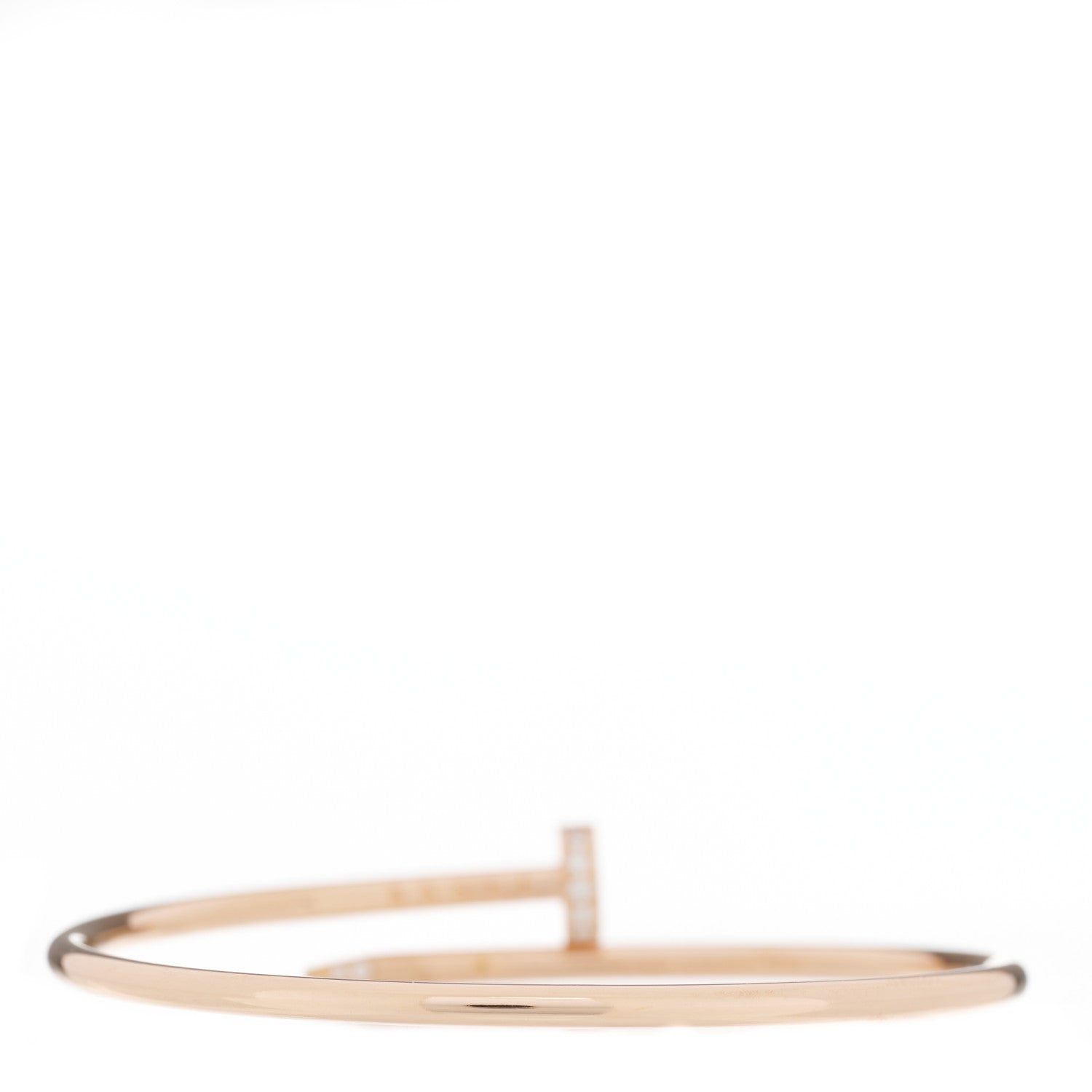 Cartier 18K Pink Gold Diamond Small Juste Un Clou Bracelet 15 2 of 4