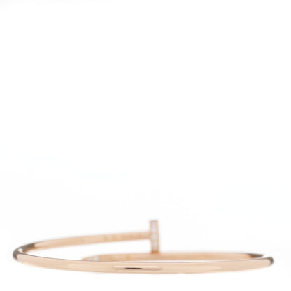 Cartier 18K Pink Gold Diamond Small Juste Un Clou Bracelet 15 2 of 4