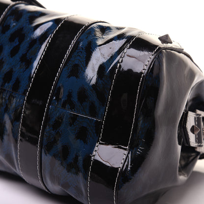 Christian Louboutin Patent Leopard Ironica Tote Blue 7 of 22