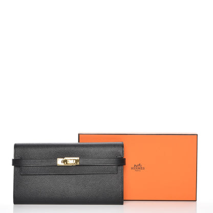 Hermes Epsom Kelly Longue Wallet Black 17 of 17