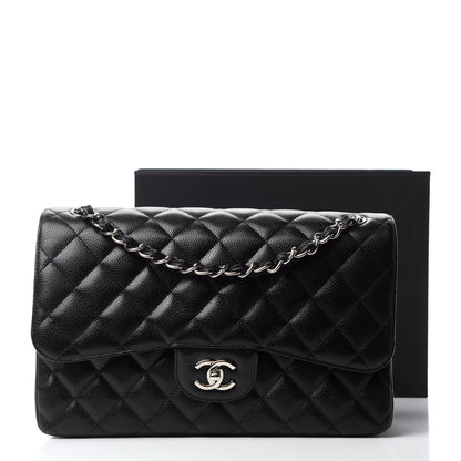 Chanel Caviar Quilted Jumbo Double Flap Black 12 of 12