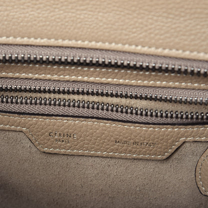 Celine Drummed Calfskin Micro Luggage Dune 6 of 8