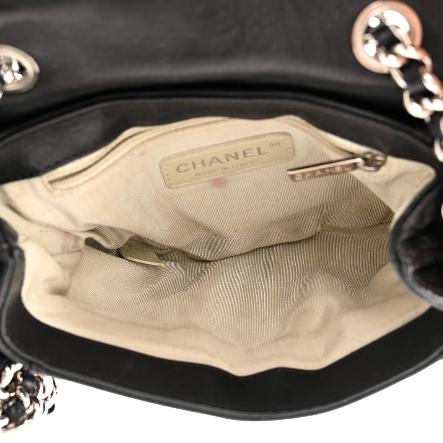 Chanel Washed Lambskin Quilted Mini Chain Around Messenger Black 5 of 13
