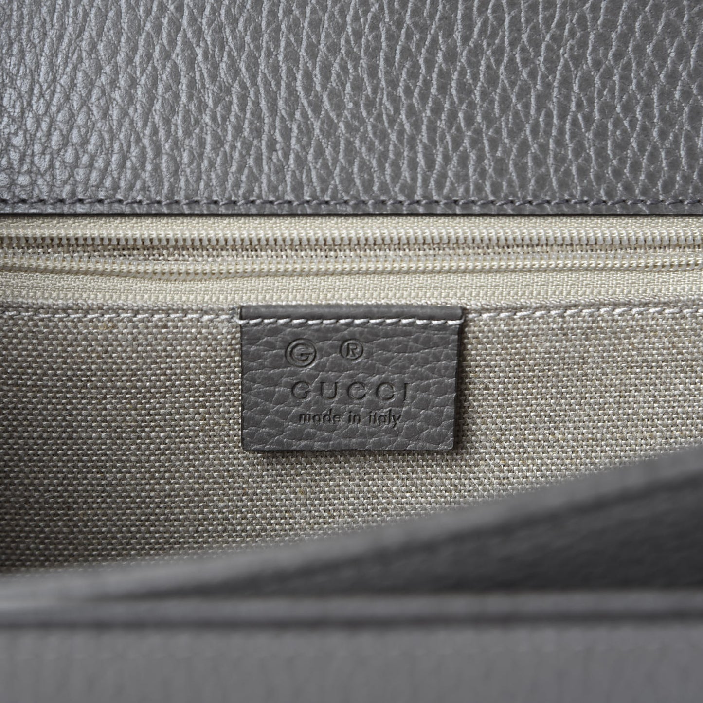 Dollar Calfskin Interlocking G Shoulder Bag Loess