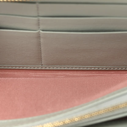 Gucci Textured Calfskin Gucci Script Zip Around Wallet Light Blue 5 of 6