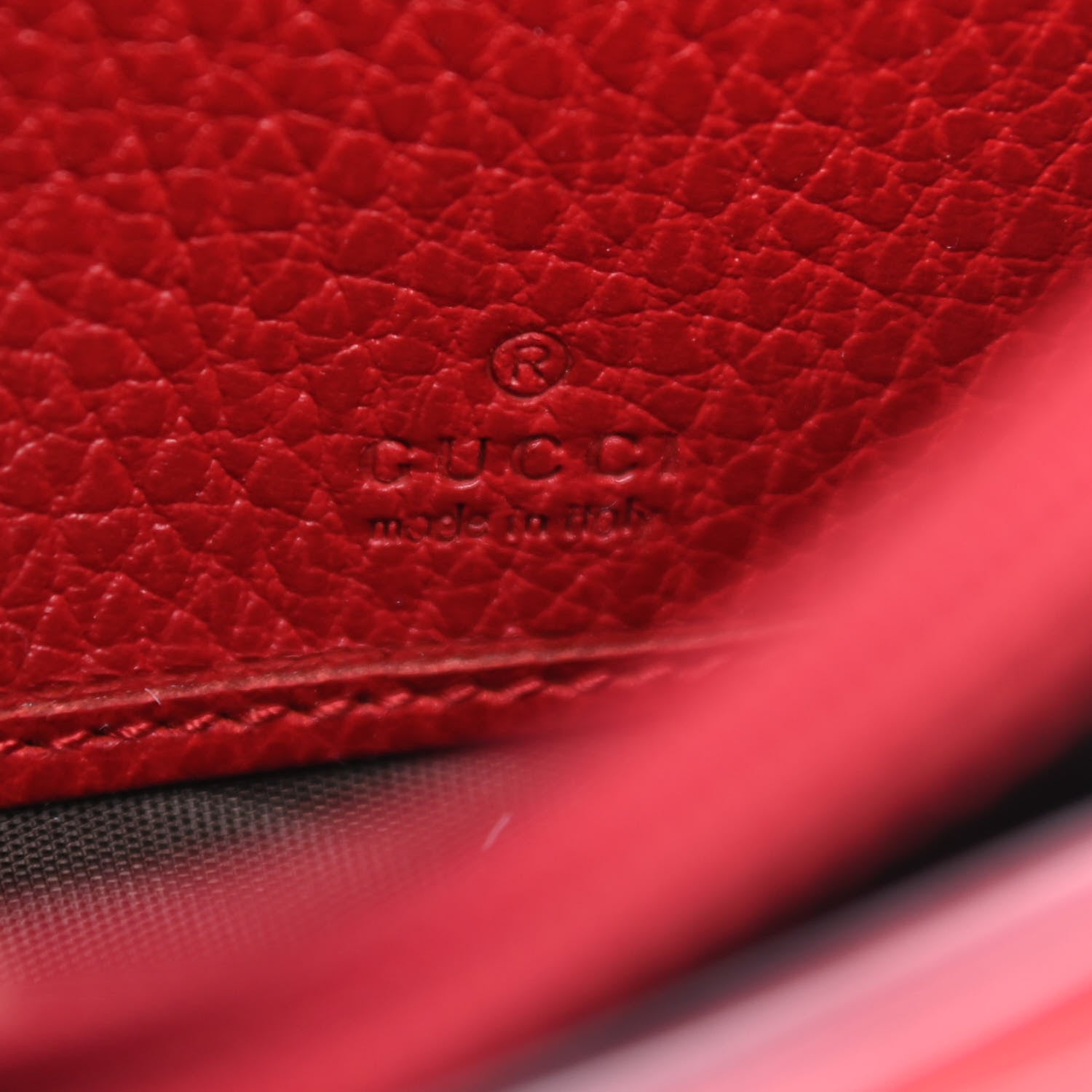 Gucci Dollar Calfskin Petite GG Marmont Wallet Chain Bag Hibiscus Red 6 of 11