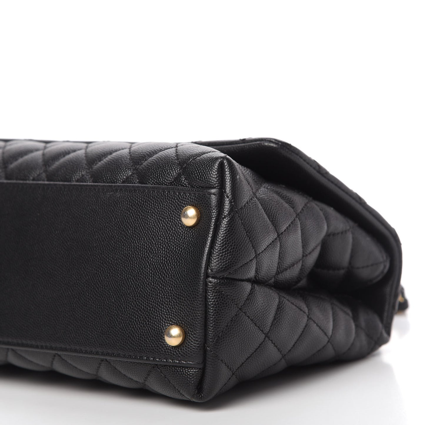 Caviar Lizard Embossed Quilted Small Coco Handle Flap