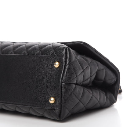 Chanel Caviar Lizard Embossed Quilted Small Coco Handle Flap 7 of 10