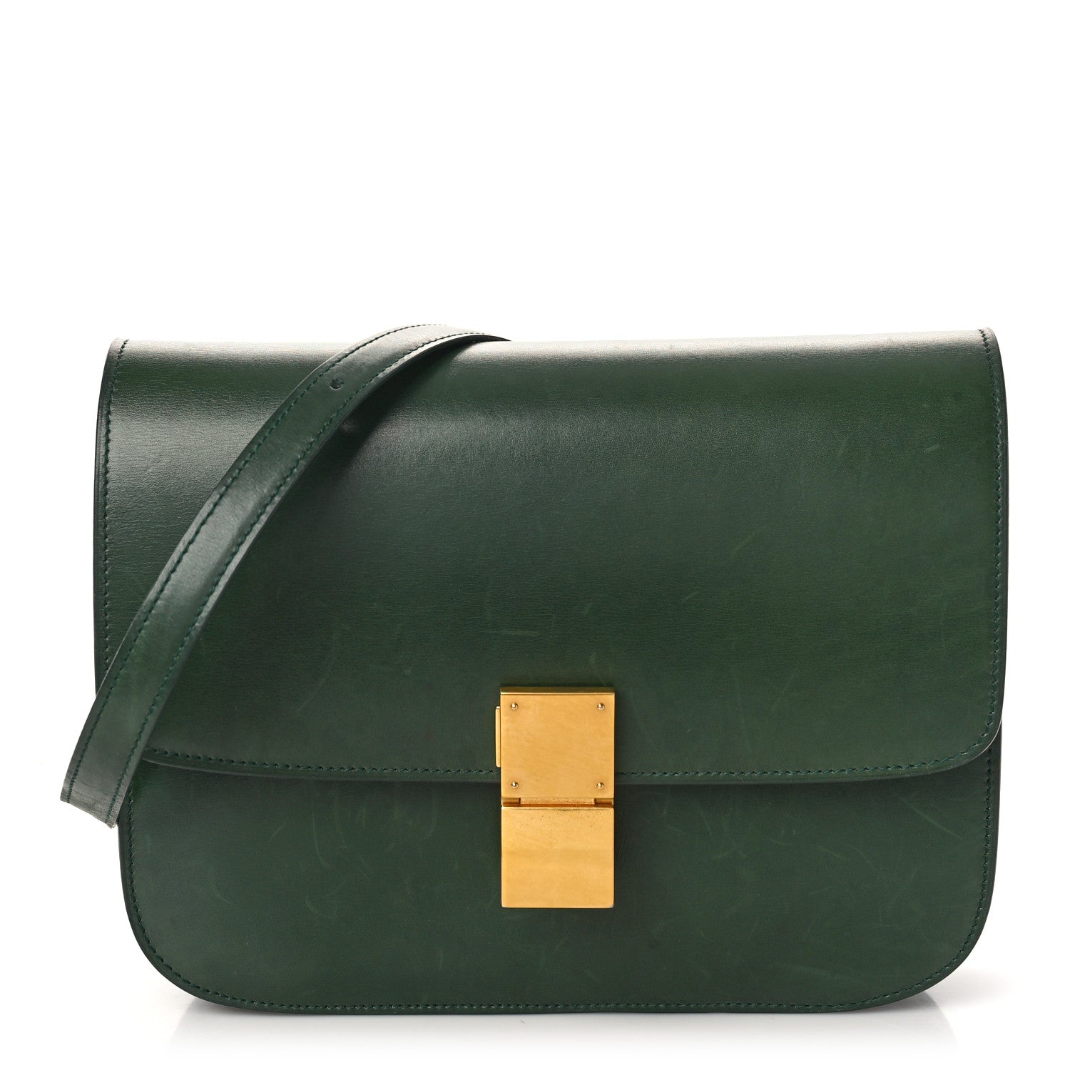 Celine Box Calfskin Classic Box Medium Flap Bag Forest 1 of 13