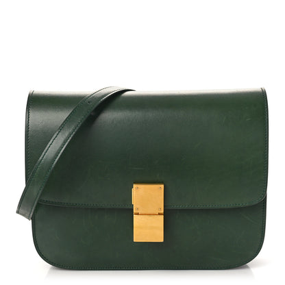 Celine Box Calfskin Classic Box Medium Flap Bag Forest 1 of 13