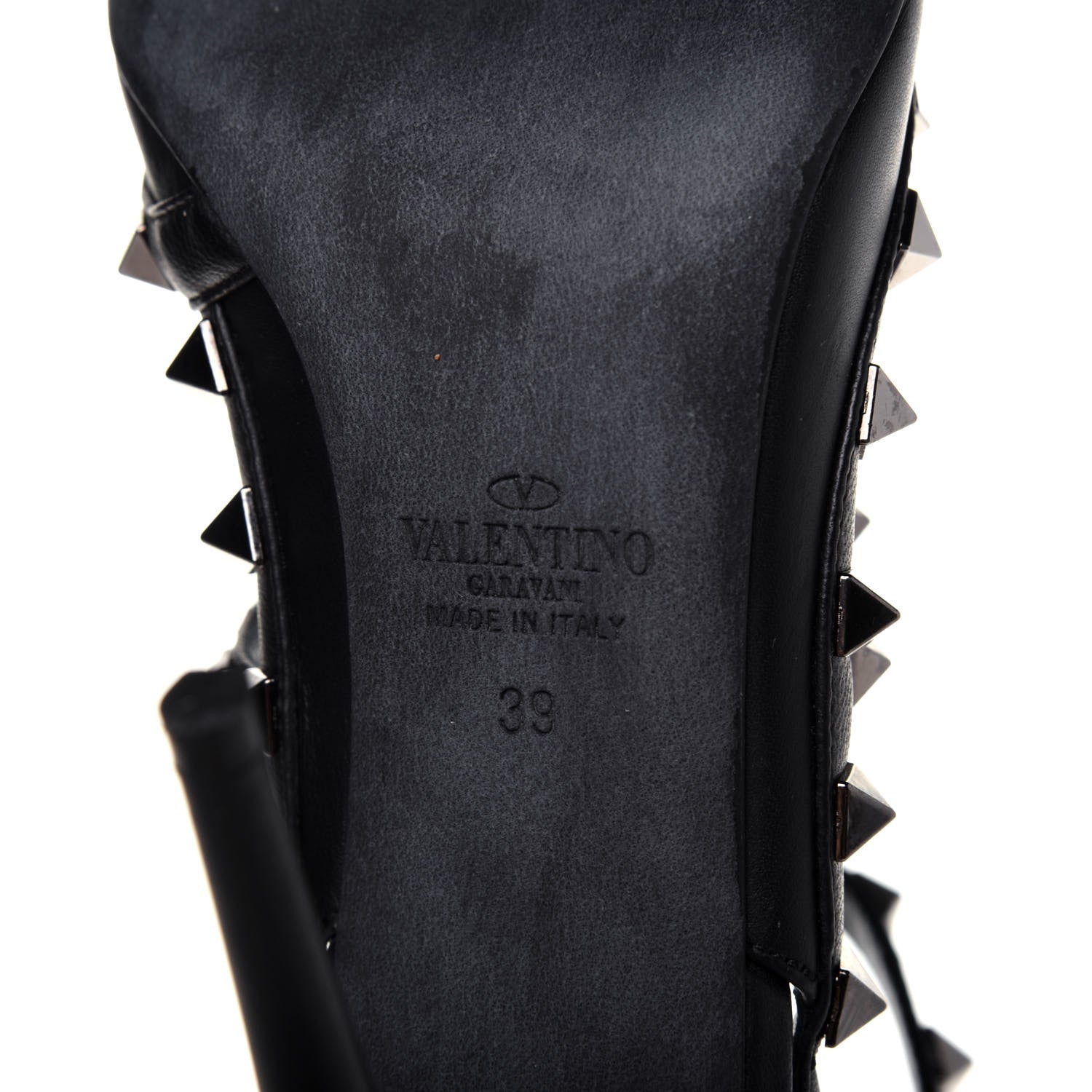 Valentino Garavani Nappa Rockstud Ankle Strap Pumps 39 Black 6 of 9