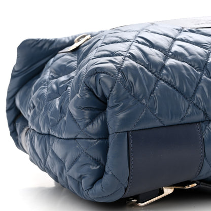 Chanel Nylon Quilted Coco Cocoon Backpack Blue 8 of 10