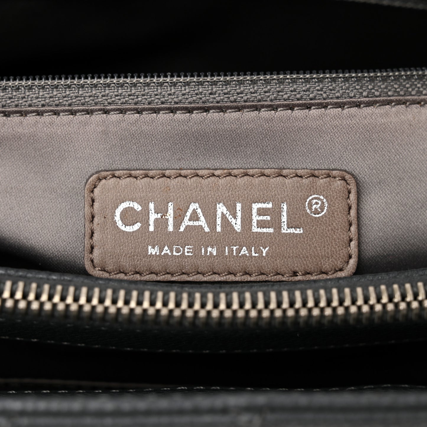 Caviar Quilted Grand Shopping Tote GST Dark Grey