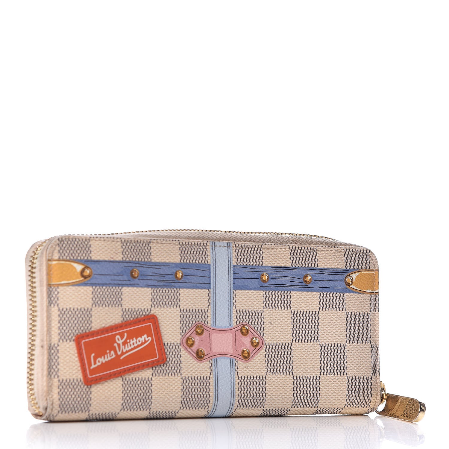 Louis Vuitton Damier Azur Summer Trunks Clemence Wallet 3 of 7