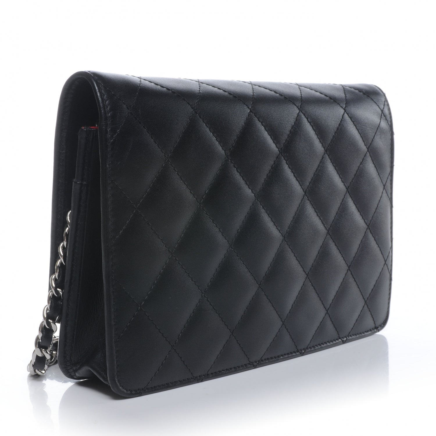 Chanel Calfskin Quilted Cambon Wallet On Chain WOC Black 3 of 9