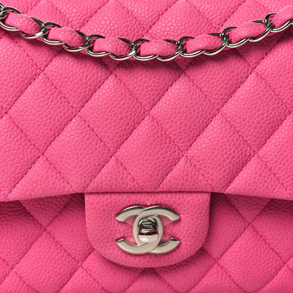 Chanel Iridescent Caviar Quilted Medium Double Flap Pink 8 of 11