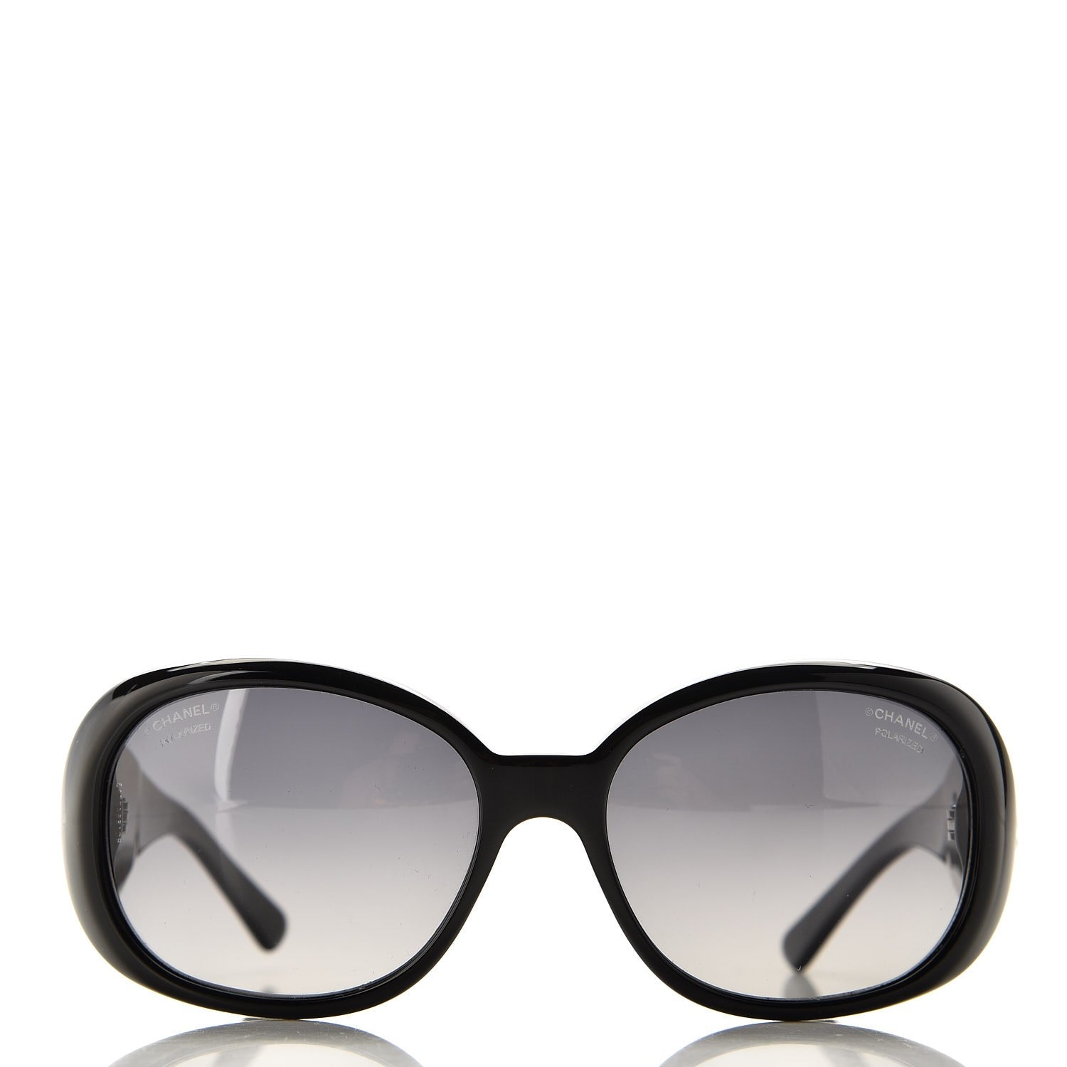 Chanel Camellia CC Sunglasses 5113 Black White 2 of 10