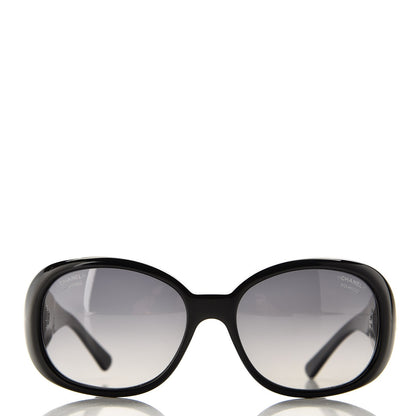 Chanel Camellia CC Sunglasses 5113 Black White 2 of 10