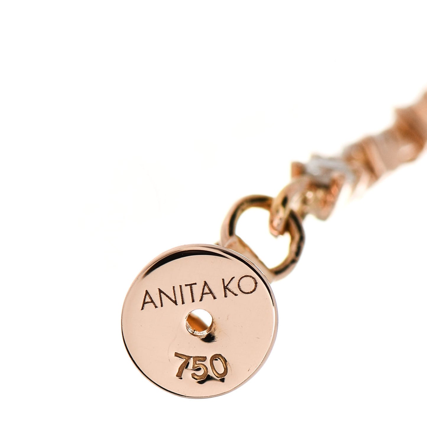 18K Rose Gold Diamond Loop Earrings