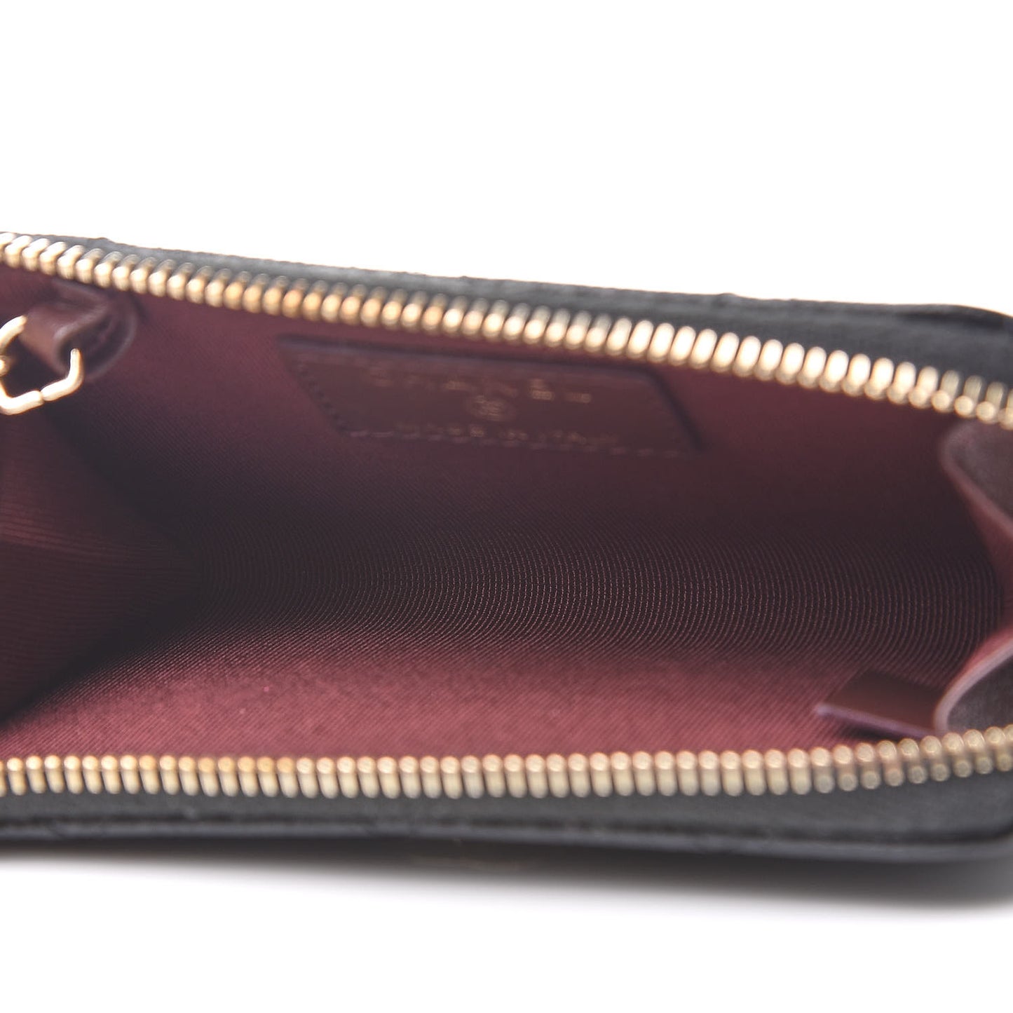 Caviar Quilted Key Holder Case Black