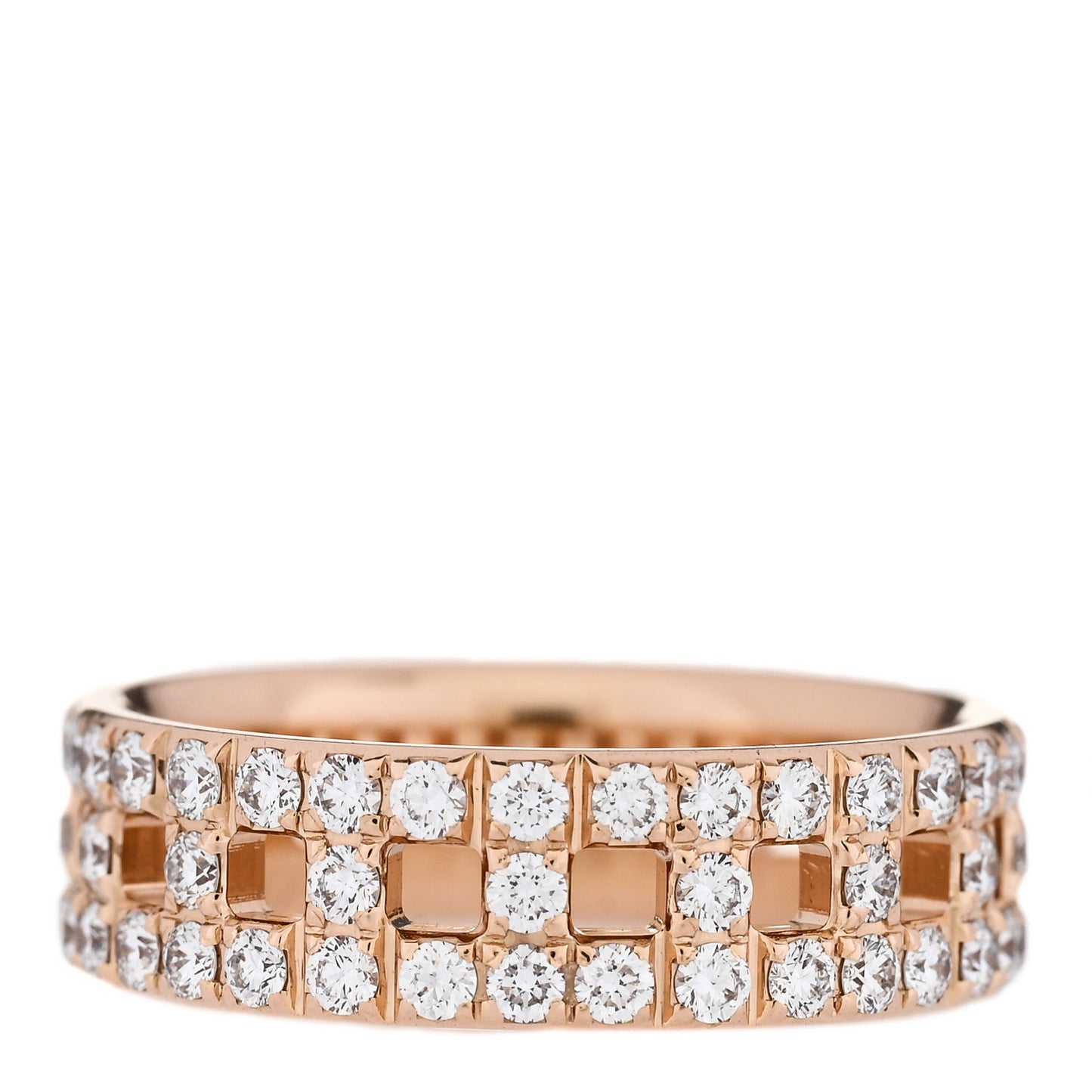 18K Rose Gold Diamond T True Wide Ring 51 5.75