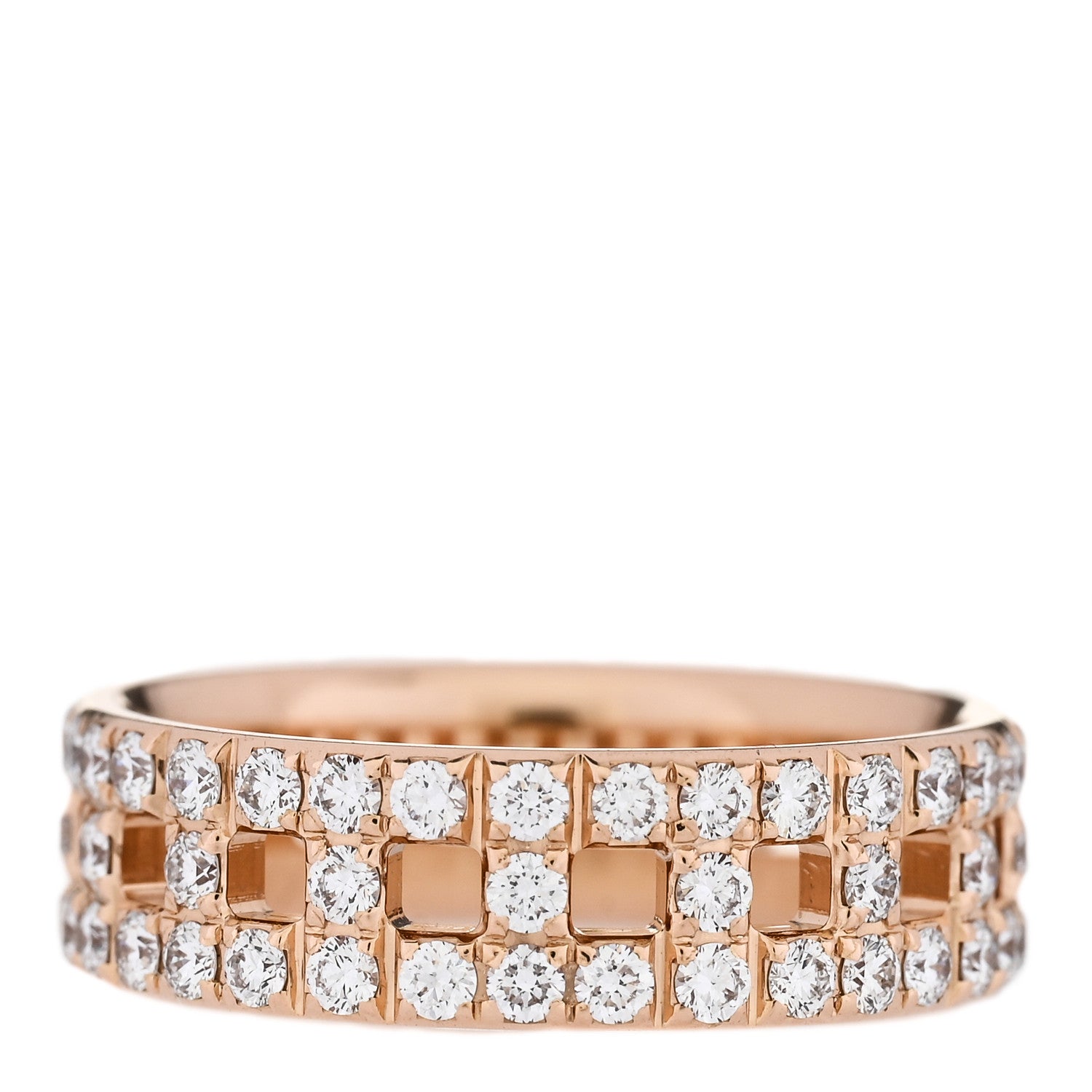 Tiffany 18K Rose Gold Diamond T True Wide Ring 51 5.75 3 of 5