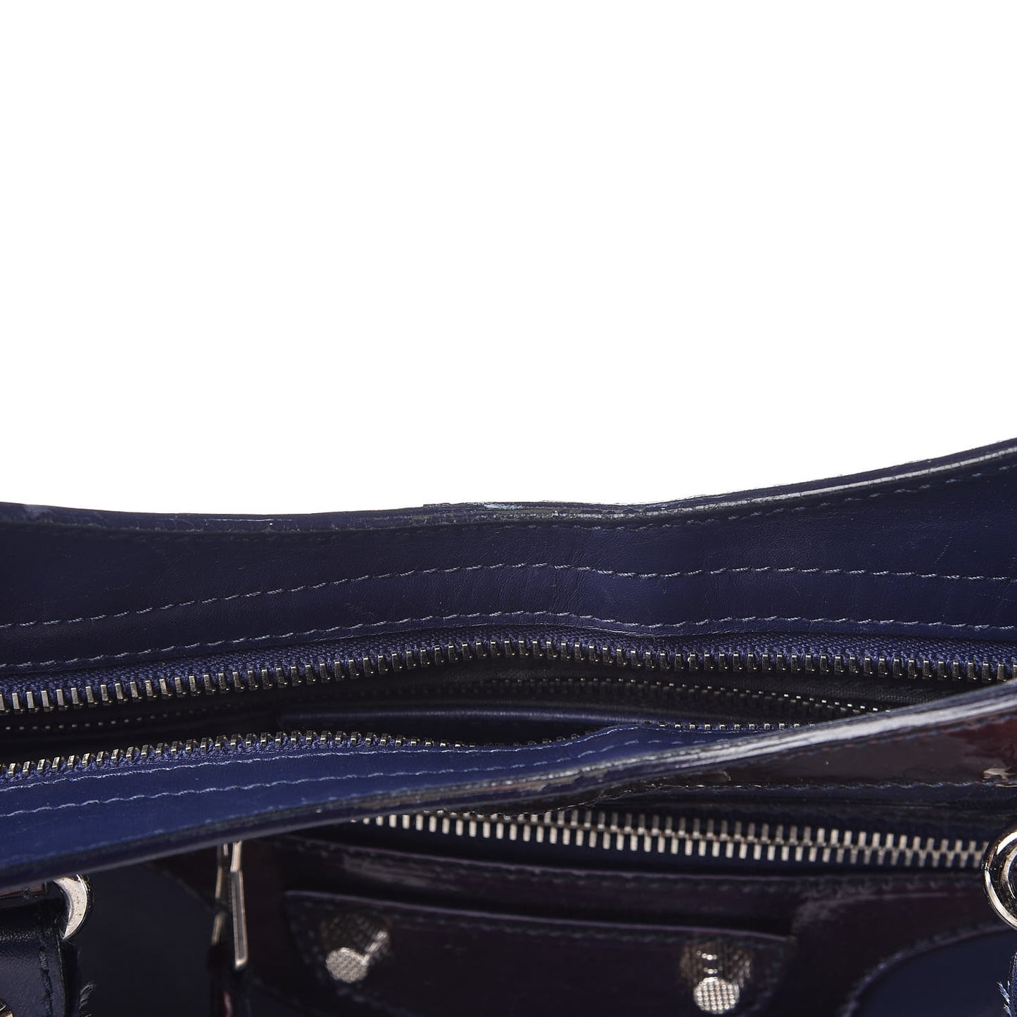 Smooth Calfskin Metallic Patent Giant 12 Silver Hardware City Ultraviolet