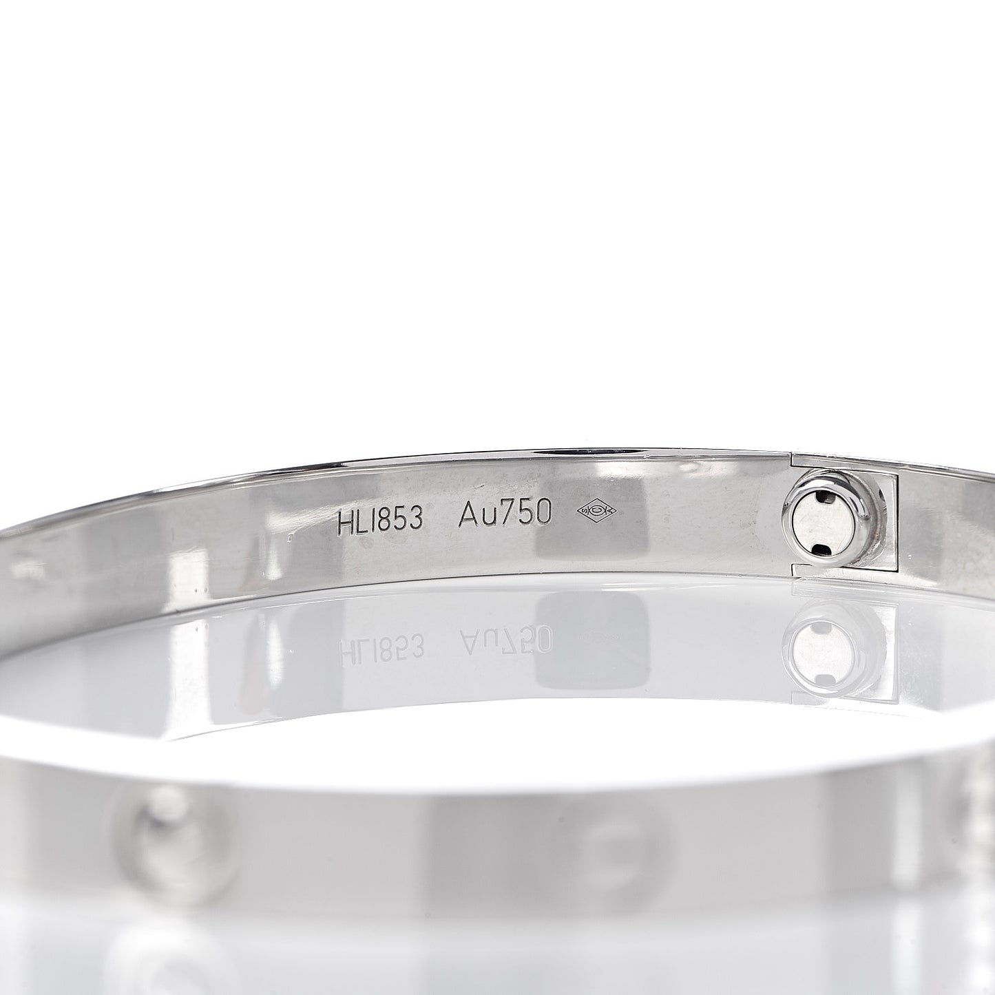 18K White Gold LOVE Bracelet 20