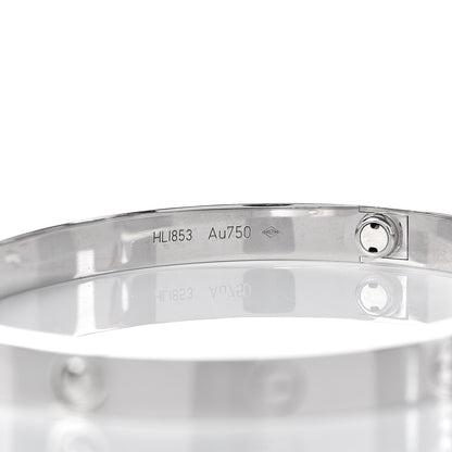 Cartier 18K White Gold LOVE Bracelet 20 5 of 6