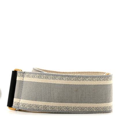 Christian Dior Canvas Embroidered Shoulder Strap Grey 2 of 5