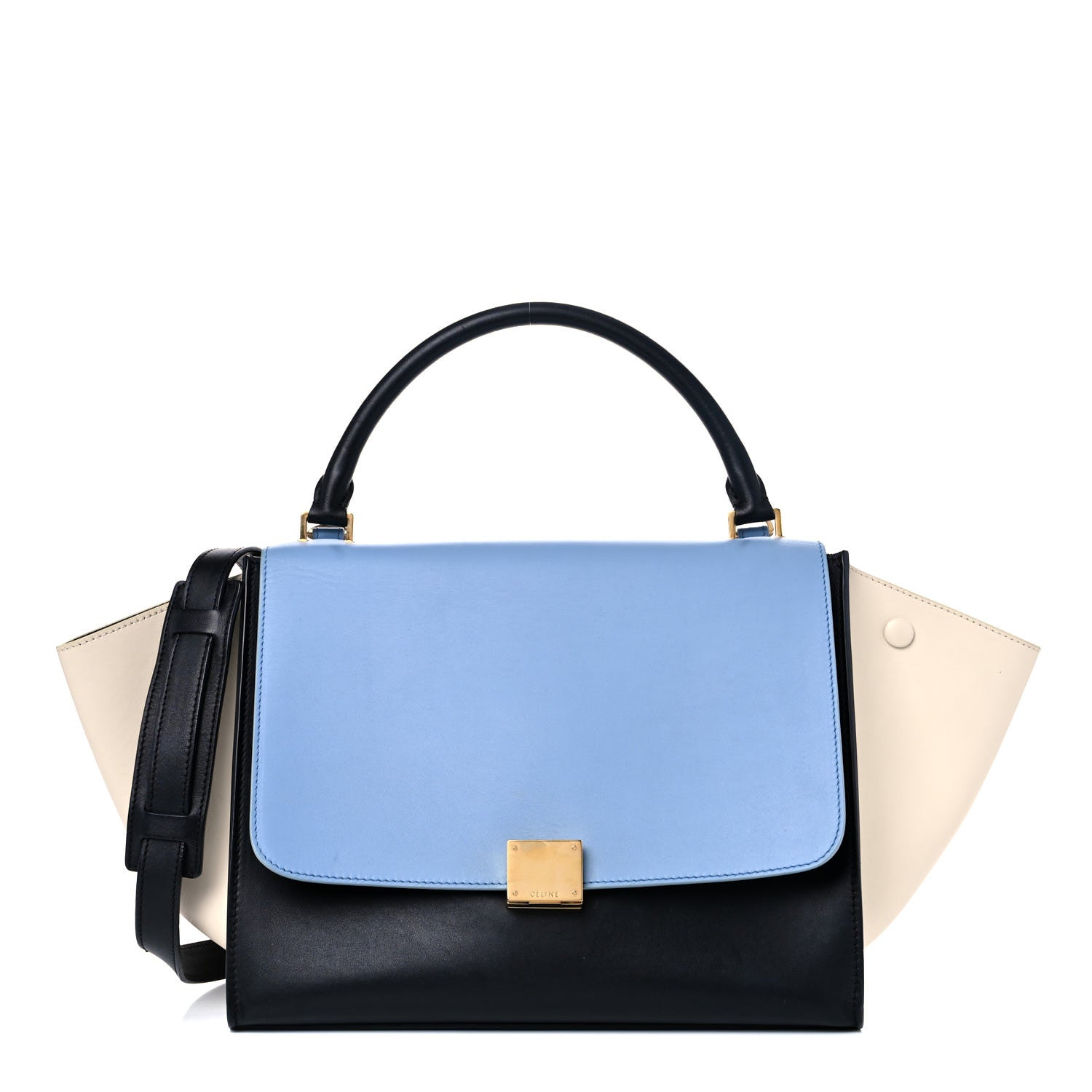 Celine Smooth Calfskin Medium Tri-Color Trapeze Blue Lavender 1 of 20