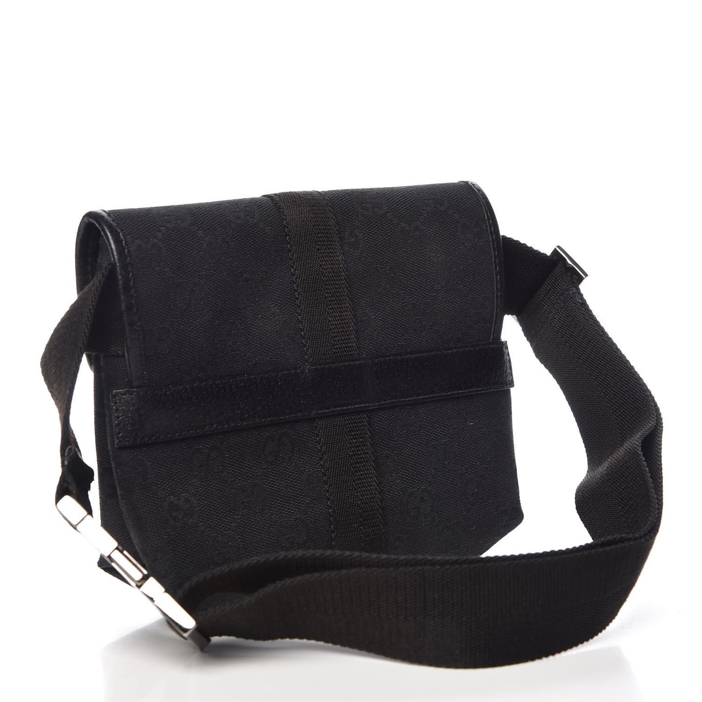 GG Monogram Web Buckle Belt Bag Black