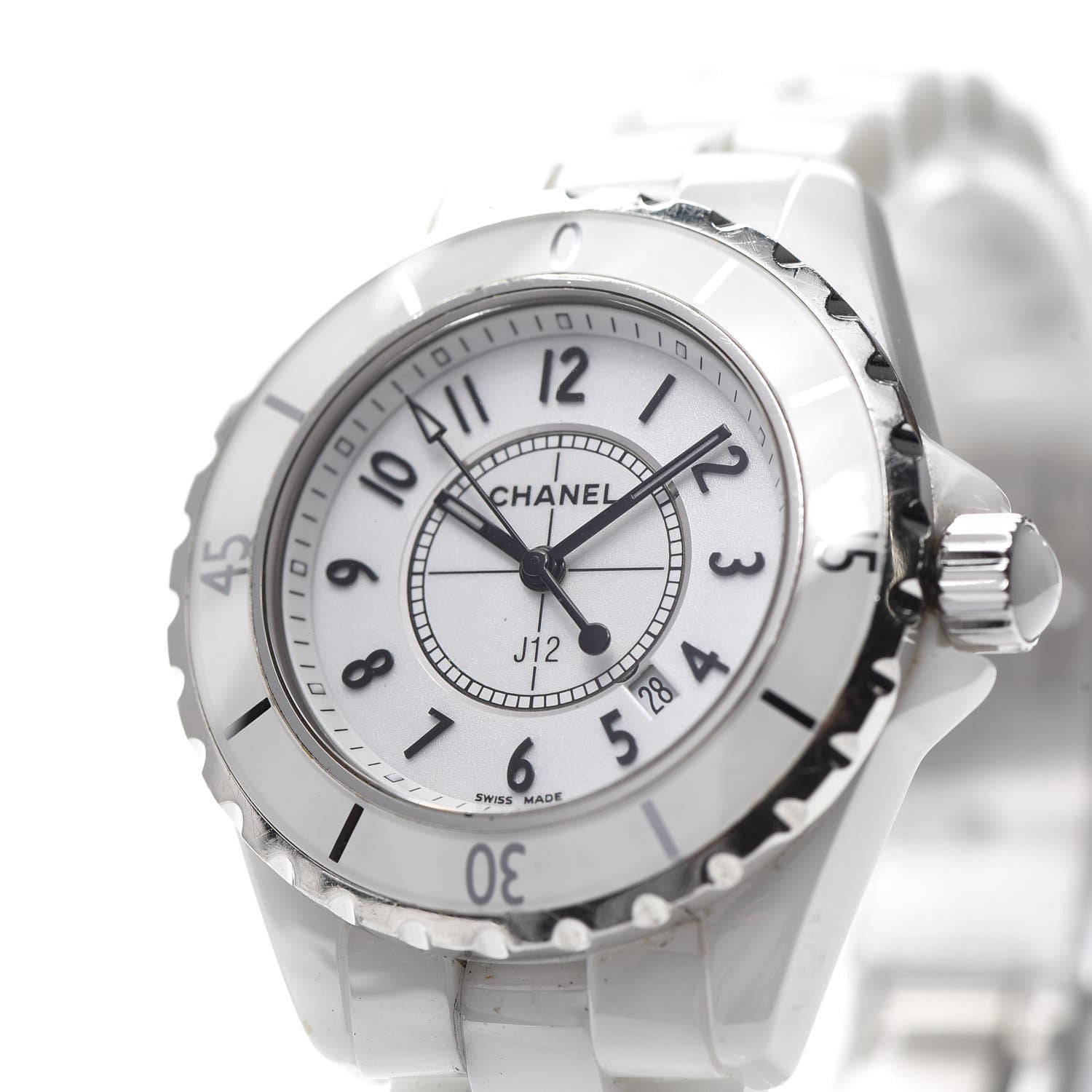 Chanel Stainless Steel Ceramic 33mm J12 Quartz Watch White 7 of 7