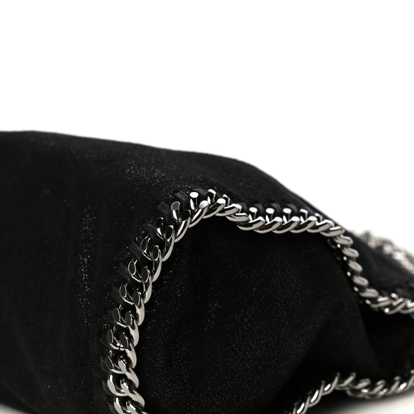 Shaggy Deer Mini Falabella Fold Over Tote Black