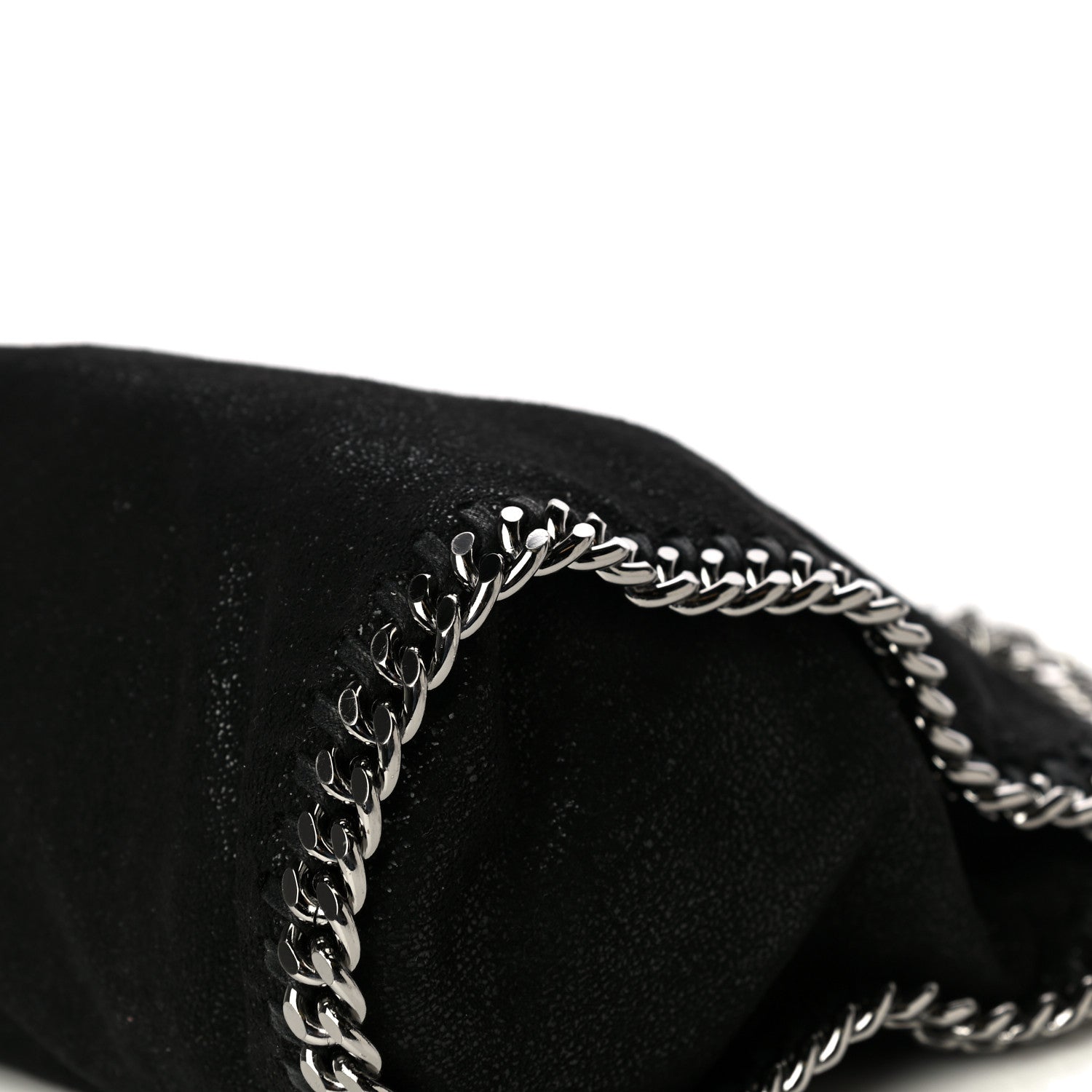 Stella McCartney Shaggy Deer Mini Falabella Fold Over Tote Black 9 of 9