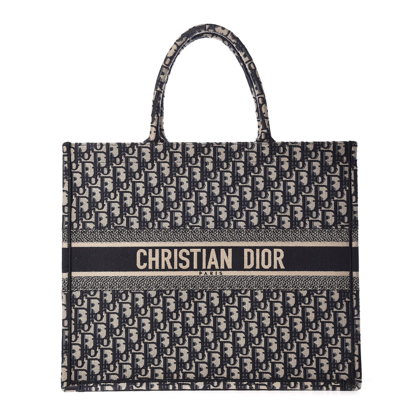Oblique Book Tote Blue Multicolor