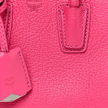 MCM Grained Calfskin X-Mini Milla Tote Beetroot Pink 8 of 16