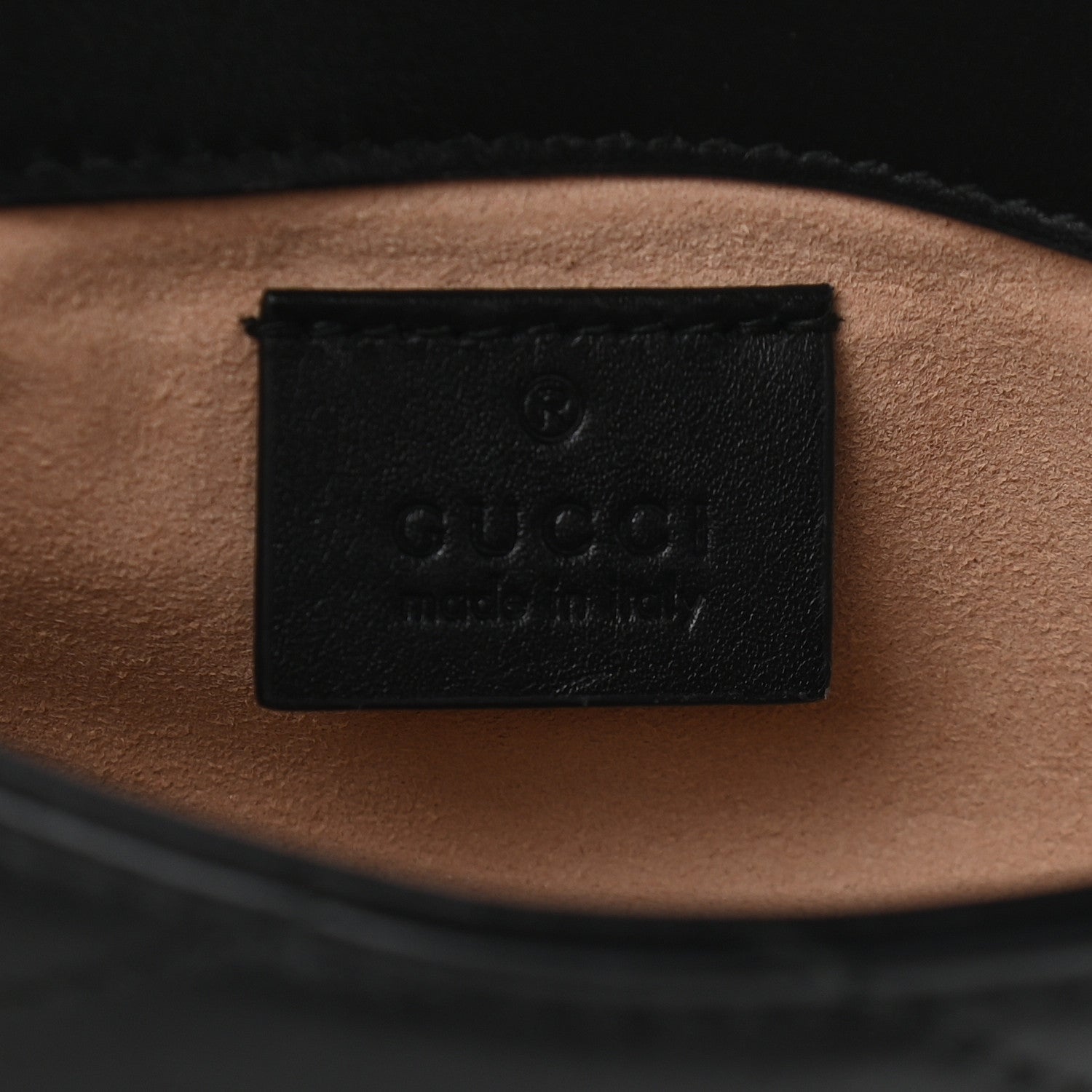 Gucci Calfskin Matelasse Super Mini GG Marmont Shoulder Bag Black 8 of 9