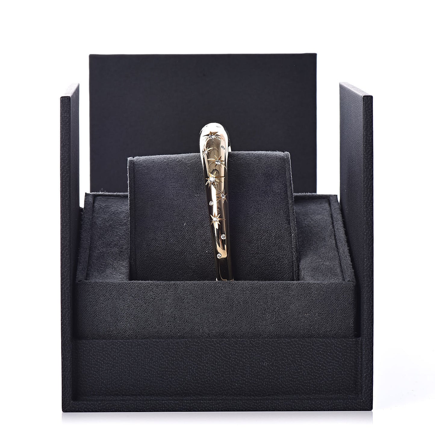 18K Yellow Gold Diamond 9.5mm Pure Form Smooth Bracelet