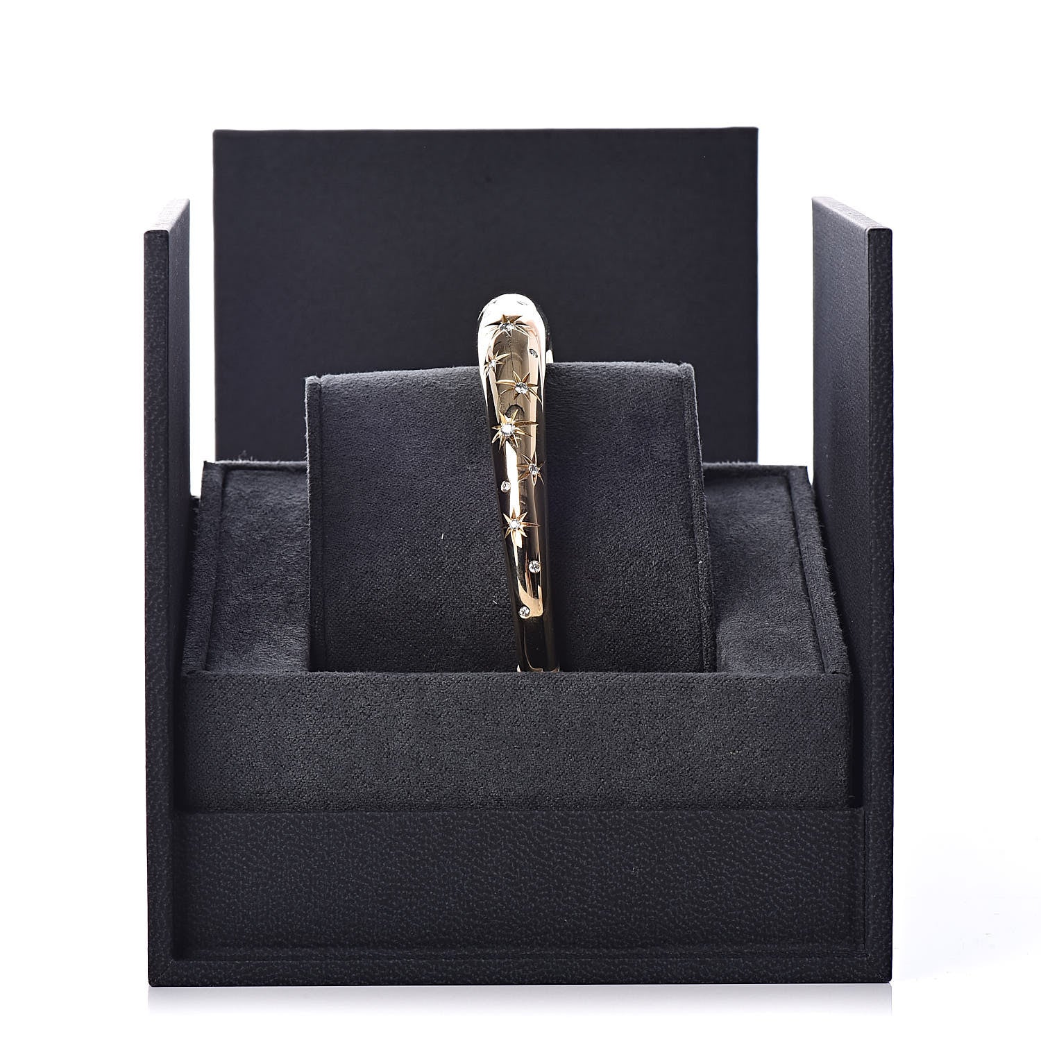 David Yurman 18K Yellow Gold Diamond 9.5mm Pure Form Smooth Bracelet 5 of 5