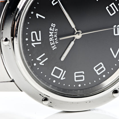 Hermes Stainless Steel 36mm Clipper Quartz Watch Grey 10 of 11