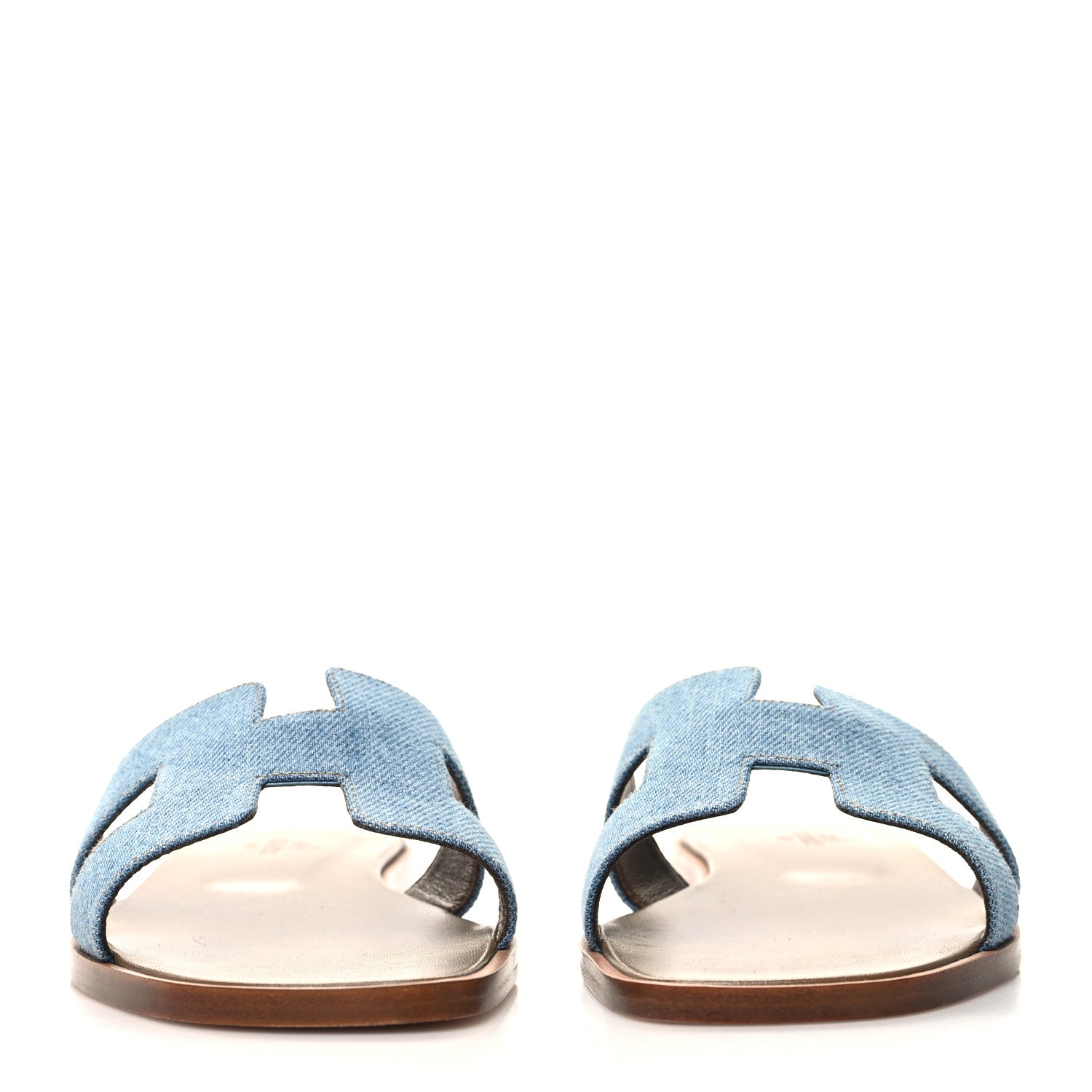 Hermes Denim Canvas Oran Sandals 36 Bleu Clair 2 of 8