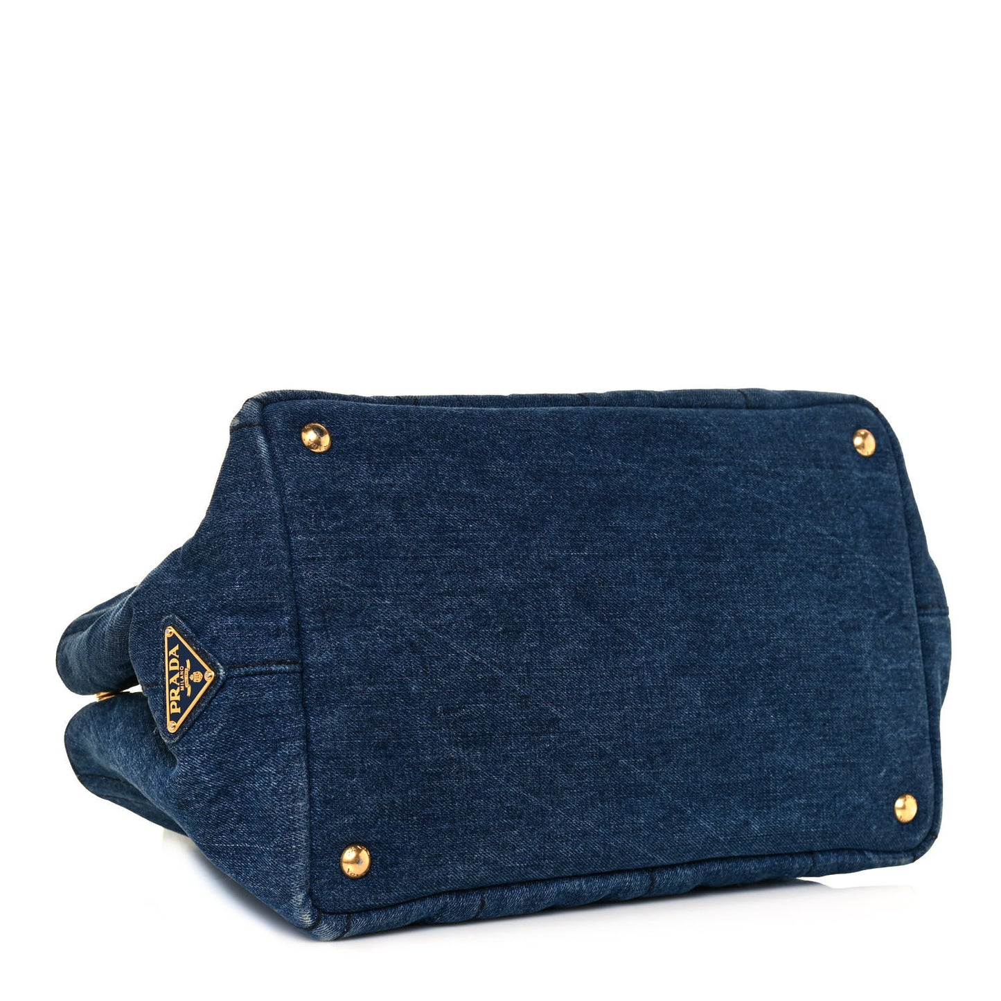 Denim Logo Tote Bleu
