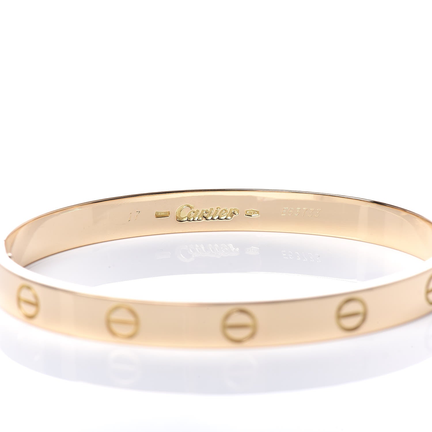 Cartier 18K Yellow Gold LOVE Bracelet 17 4 of 4
