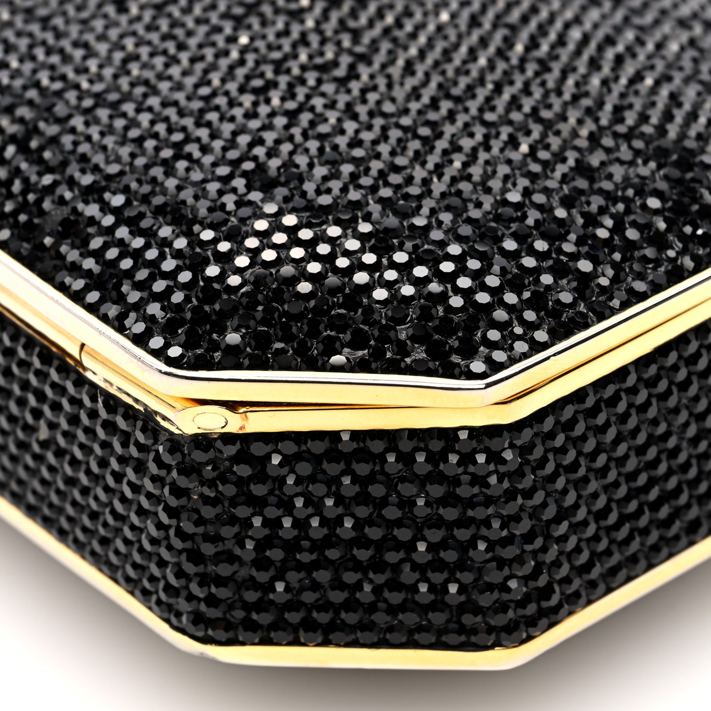 Swarovski Crystal Minaudiere Clutch Black
