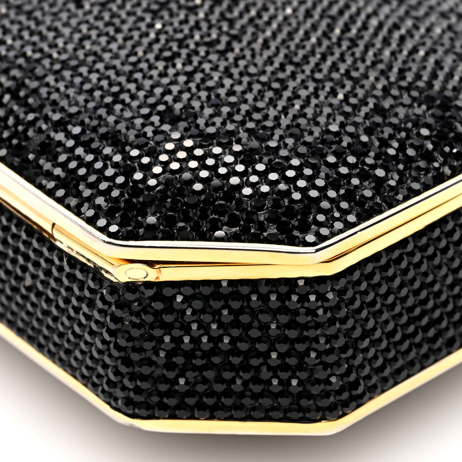 Judith Leiber Swarovski Crystal Minaudiere Clutch Black 10 of 10